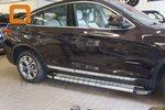 Пороги алюминиевые Brillant Silver Can Otomotiv Geely Emgrand X7 2014-2019