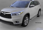 Пороги алюминиевые Opal Can Otomotiv Toyota Highlander 2014-2019