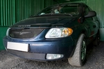 Сетка защитная 3D в решетку радиатора Premium черный Strelka Chrysler Voyager 2001-2008