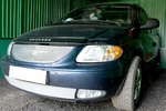 Сетка защитная 3D в решетку радиатора Premium хром Strelka Chrysler Voyager 2001-2008