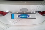Стальная накладка на крышку багажника над номером Omsa Line Hyundai Elantra 2010-2015