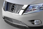 Стальная решетка в передний бампер и решетку радиатора (d 16) Can Otomotiv Nissan Pathfinder 2014-2019