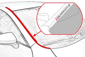 Водосток (дефлектор) лобового стекла Strelka Renault Sandero Stepway 2012-2019 ― Auto-Clover