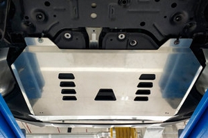 Защита картера двигателя и кпп алюминий 4 мм. АВС-Дизайн Hyundai Santa Fe 2018-2019 ― Auto-Clover