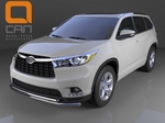 Защита переднего бампера двойная (d 60/42) Can Otomotiv Toyota Highlander 2014-2019