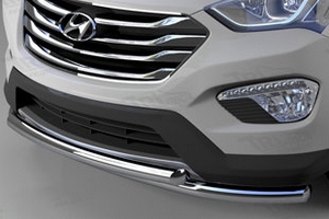 Защита переднего бампера двойная (d 60/60) Can Otomotiv Hyundai Grand Santa Fe 2013-2019 ― Auto-Clover