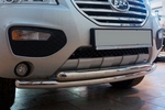 Защита переднего бампера двойная (d 60/60) Can Otomotiv Lifan X60 2011-2019