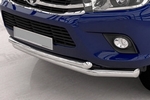Защита переднего бампера двойная (d 76/60) Can Otomotiv Toyota Hilux 2015-2019