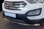 Защита переднего бампера одинарная (d 60) Can Otomotiv Hyundai Santa Fe 2012-2018