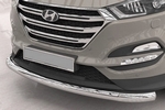 Защита переднего бампера одинарная овал (d 57х42) Can Otomotiv Hyundai Tucson 2015-2019