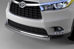 Защита переднего бампера одинарная овал (d 75х42) Can Otomotiv Toyota Highlander 2014-2019