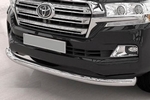 Защита переднего бампера одинарная овал (d 76) Can Otomotiv Toyota Land Cruiser 200 2007-2019
