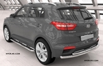 Защита заднего бампера двойная (d 60/42) Can Otomotiv Hyundai Creta 2016-2019