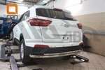 Защита заднего бампера двойная (d 60/42) Can Otomotiv Hyundai Creta 2016-2019