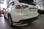 Защита заднего бампера уголки (d 60/42) Can Otomotiv Toyota Highlander 2014-2019