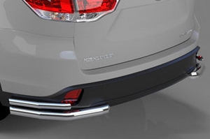 Защита заднего бампера уголки (d 60/42) Can Otomotiv Toyota Highlander 2014-2019 ― Auto-Clover