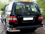 Защита заднего бампера уголки (d 70/48) Can Otomotiv Toyota Land Cruiser 100 1998-2007