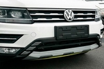 Защитная накладка на передний бампер OEM-Tuning Volkswagen Tiguan II 2016-2019