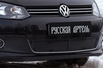 Защитная сетка решетки переднего бампера (Highline) Русская Артель Volkswagen Polo V 2009-2019