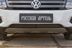 Защитная сетка решетки переднего бампера Русская Артель Volkswagen Tiguan I 2008-2016