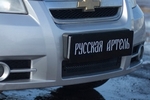 Защитная сетка решетки переднего бампера Русская Артель Chevrolet Aveo 2006-2011