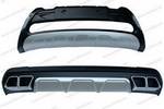 Защитные накладки на передний и задний бампер OEM-Tuning KIA Sorento Prime 2015-2019