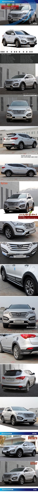 Аэродинамический обвес Mobis Hyundai Santa Fe 2012-2018