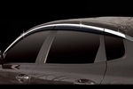 Дефлекторы на окна черные с хромированным молдингом (6 элементов) Autoclover KIA Optima 2016-2019