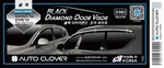 Дефлекторы на окна черные с хромированным молдингом (6 элементов) Autoclover Hyundai Santa Fe 2018-2019