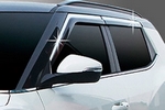 Дефлекторы на окна черные с хромированным молдингом Autoclover SsangYong Tivoli 2015-2019