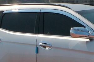 Дефлекторы на окна хромированные (4 элемента) Autoclover Hyundai Santa Fe 2012-2018 ― Auto-Clover