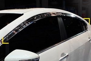 Дефлекторы на окна хромированные (4 элемента) Kyoungdong KIA Cerato 2013-2018 ― Auto-Clover