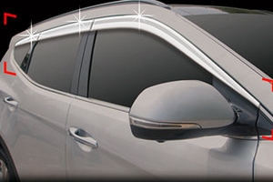 Дефлекторы на окна хромированные (6 элементов) Autoclover Hyundai Santa Fe 2012-2018 ― Auto-Clover