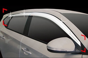 Дефлекторы на окна хромированные (6 элементов) Autoclover Hyundai Tucson 2015-2019 ― Auto-Clover