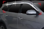 Дефлекторы на окна хромированные (6 элементов) Autoclover Hyundai Grand Santa Fe 2013-2019