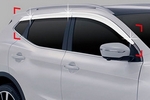 Дефлекторы на окна хромированные (6 элементов) Autoclover Nissan Qashqai 2014-2019