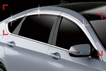 Дефлекторы на окна хромированные Autoclover Hyundai Genesis 2008-2019