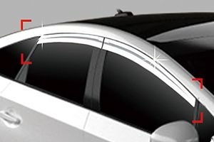 Дефлекторы на окна хромированные Autoclover Toyota Prius 2009-2019 ― Auto-Clover