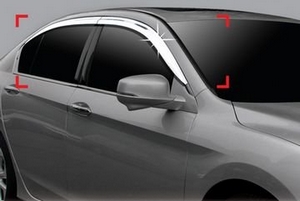 Дефлекторы на окна хромированные Autoclover Honda Accord IX 2013-2019 ― Auto-Clover