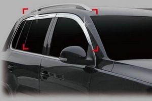 Дефлекторы на окна хромированные Autoclover Volkswagen Tiguan I 2008-2016 ― Auto-Clover