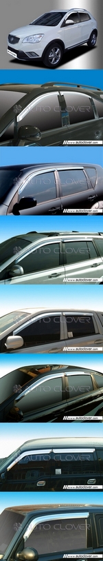 Дефлекторы на окна хромированные Autoclover SsangYong Kyron 2005-2015