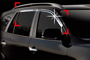 Дефлекторы на окна хромированные Autoclover Hyundai Santa Fe 2010-2012 ― Auto-Clover