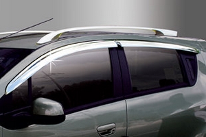 Дефлекторы на окна хромированные Autoclover Chevrolet Spark 2009-2019 ― Auto-Clover