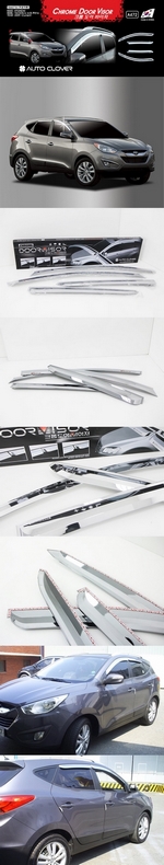 Дефлекторы на окна хромированные Autoclover Hyundai ix35 2009-2015
