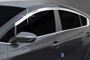 Дефлекторы на окна хромированные Autoclover KIA Cerato 2013-2018 ― Auto-Clover