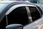 Дефлекторы на окна хромированные Autoclover Renault Kaptur 2013-2019