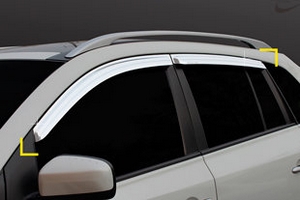 Дефлекторы на окна хромированные Kyoungdong Renault Koleos 2007-2015 ― Auto-Clover
