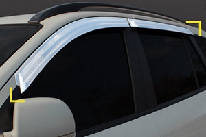 Дефлекторы на окна хромированные Kyoungdong Hyundai Santa Fe 2006-2009 ― Auto-Clover