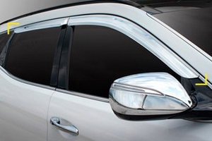 Дефлекторы на окна хромированные Kyoungdong Hyundai Santa Fe 2012-2018 ― Auto-Clover