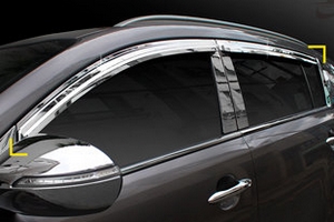 Дефлекторы на окна хромированные Kyoungdong KIA Sportage 2010-2015 ― Auto-Clover